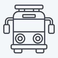 ícone escola ônibus. relacionado para Jardim da infância símbolo. linha estilo. simples Projeto editável. simples ilustração vetor