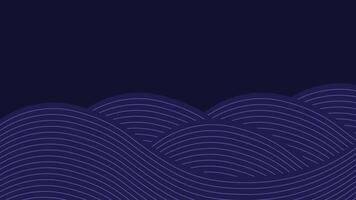 abstrato japonês azul fundo curva onda água oceano vetor