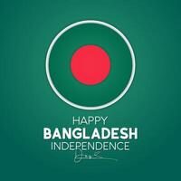 feliz Bangladesh independência dia celebração cada ano dentro Dia 26 marchar. nacional feriado dentro Bangladesh. vetor ilustração para bandeira, cumprimento cartão, poster com fundo.