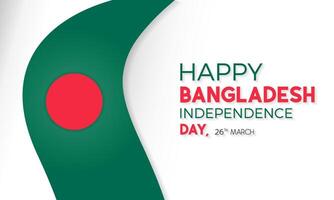 feliz Bangladesh independência dia celebração cada ano dentro Dia 26 marchar. nacional feriado dentro Bangladesh. vetor ilustração para bandeira, cumprimento cartão, poster com fundo.