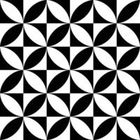 monocromático geometria Preto e branco desatado padronizar com folhas vetor