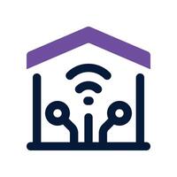 inteligente casa ícone. vetor dual tom ícone para seu local na rede Internet, móvel, apresentação, e logotipo Projeto.