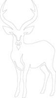 ai gerado kudu esboço silhueta vetor