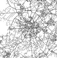 silhueta mapa do Aachen Alemanha. vetor