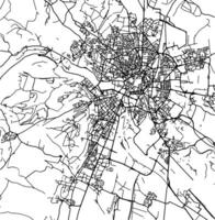 silhueta mapa do Dijon França. vetor