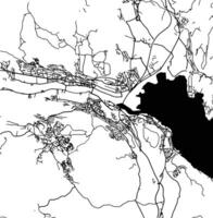 silhueta mapa do drammen Noruega. vetor