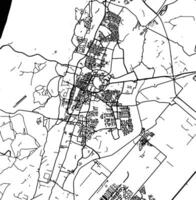 silhueta mapa do haarlem Holanda. vetor