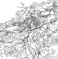 silhueta mapa do Innsbruck Áustria. vetor