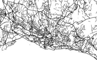 silhueta mapa do Lausanne Suíça. vetor