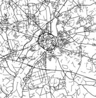 silhueta mapa do Leuven Bélgica. vetor