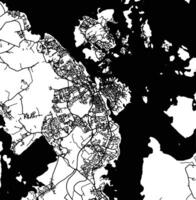 silhueta mapa do Stavanger Noruega. vetor