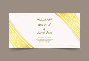 modelo de cartão de convite de vetor dourado vintage de luxo