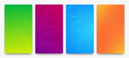 moderno colorida gradiente fundo com onda linhas vetor