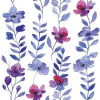 desatado padronizar com aguarela abstrato flores dentro azul e Rosa. delicado padronizar vetor