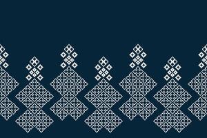 tradicional étnico motivos ikat geométrico tecido padronizar Cruz ponto.ikat bordado étnico oriental pixel marinha azul fundo. resumo,vetor,ilustração. textura, lenço, decoração, papel de parede. vetor