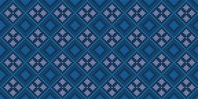 tricotado étnico padrão, vetor Cruz ponto tricô fundo, bordado feito â mão navajo estilo