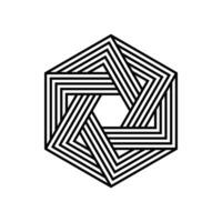 abstrato hexágono logotipo Projeto vetor ilustração