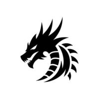 abstrato Dragão face cabeça, Dragão logotipo vetor ilustração