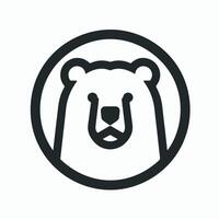 logotipo de ilustração de urso vetor