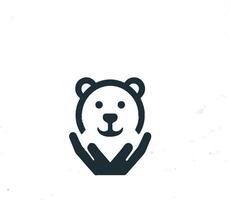 logotipo de ilustração de urso vetor