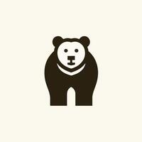 logotipo de ilustração de urso vetor