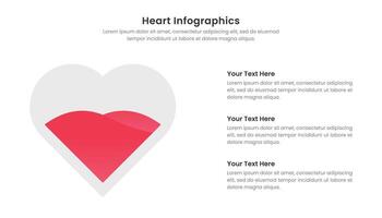 vetor coração infográfico modelo Projeto.