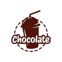 chocolate beber logotipo ícone conceito ilustração vetor