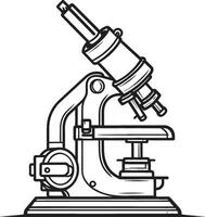 científico detalhe sonda vetor ícone lente discernimento dispositivo Preto emblemático