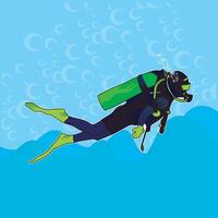 mergulho mergulhador vetor ilustração Projeto colorida
