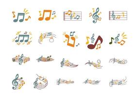 musical notas ilustração elemento conjunto vetor