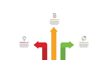 criativo conceito para infográfico com 3 passos, opções, partes ou processos. o negócio dados visualização. vetor