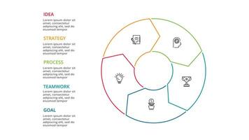 criativo conceito para infográfico com 5 passos, opções, partes ou processos. o negócio dados visualização. vetor