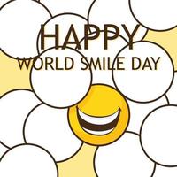 feliz dia mundial do sorriso vetor