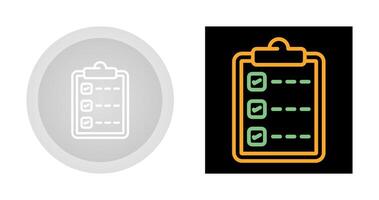 ícone de vetor de lista de verificação