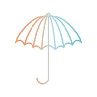 design de vetor de ícone de estilo gradiente de guarda-chuva listrado