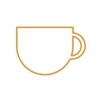 ícone de estilo de linha de caneca de café desenho vetorial vetor