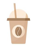 ícone da xícara de café em fundo branco vetor