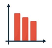 gráfico de barra vermelha vetor