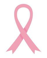 fita rosa de design de vetor de conscientização do câncer de mama