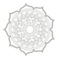 desenho vetorial mandala de prata em forma de flor vetor
