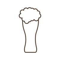 desenho de vetor de ícone de estilo de linha de copo de cerveja