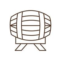 desenho de vetor de ícone de estilo de linha de barril de cerveja