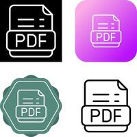 pdf formato vetor ícone