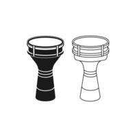 Darbuka ícone vetor ilustração Projeto