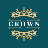 coroa logotipo Projeto simples lindo luxo joalheria rei e rainha Princesa real modelo ilustração vetor