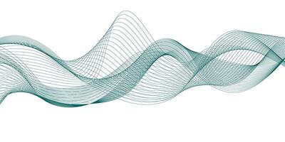 abstrato onda fundo. onda linhas em branco fundo. moderno onda linhas. azul e verde onda linhas vetor