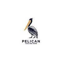 ai gerado de praia animal pelicano pássaro logotipo vetor ilustração Projeto.