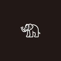 ai gerado elefante logotipo estilo Projeto vetor ilustração do a elefante cabeça