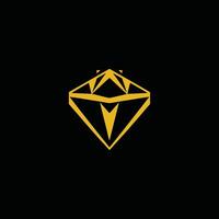 ai gerado diamante logotipo ícone vetor geométrico diamante arte joalheria fazer compras placa.