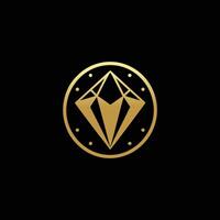 ai gerado diamante logotipo ícone vetor geométrico diamante arte joalheria fazer compras placa.